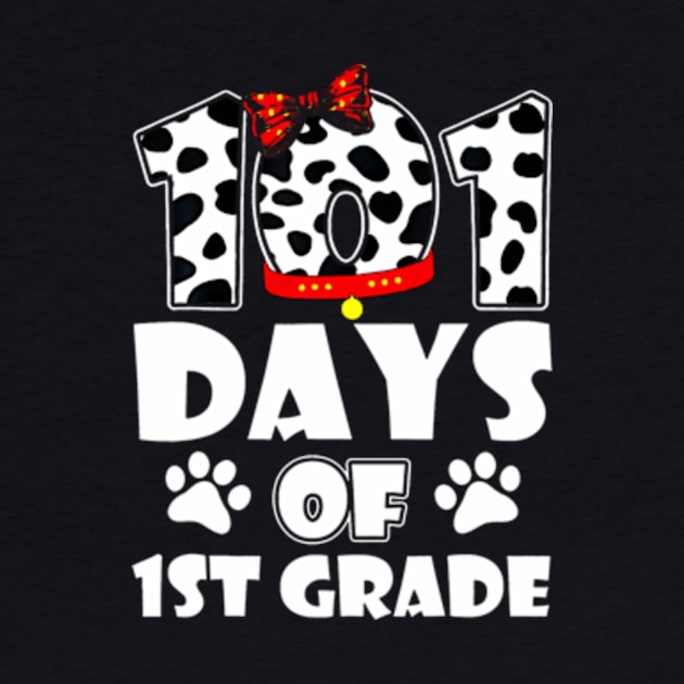 Happy 101 Days School 1st Grade Dog 100 Days Smarter Student by Cristian Torres